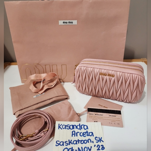 ❌️SOLD❌️Miu Miu CAMEO MATELASSÉ CROSSBODY - Picture 1 of 16